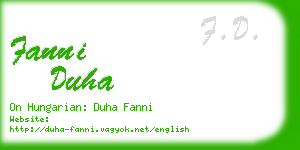 fanni duha business card